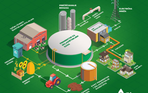 Dizajnirane vizuelne prezentacije biogasa – biogas infografike